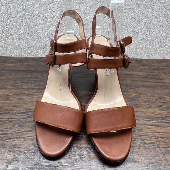 Manolo Blahnik Shoes - Manolo Blank Women's Saddle Brown Leather Strappy Heels Women's 38.5 US 8 8,5